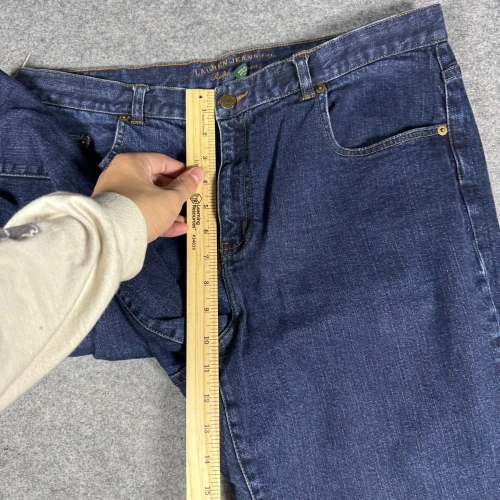 Lauren Ralph Lauren Classic Straight Dark‎ Wash Raw Hem Denim Shorts Mens 36